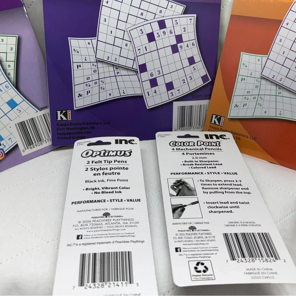 Sudoku Puzzle Set - Purple, Orange, Green